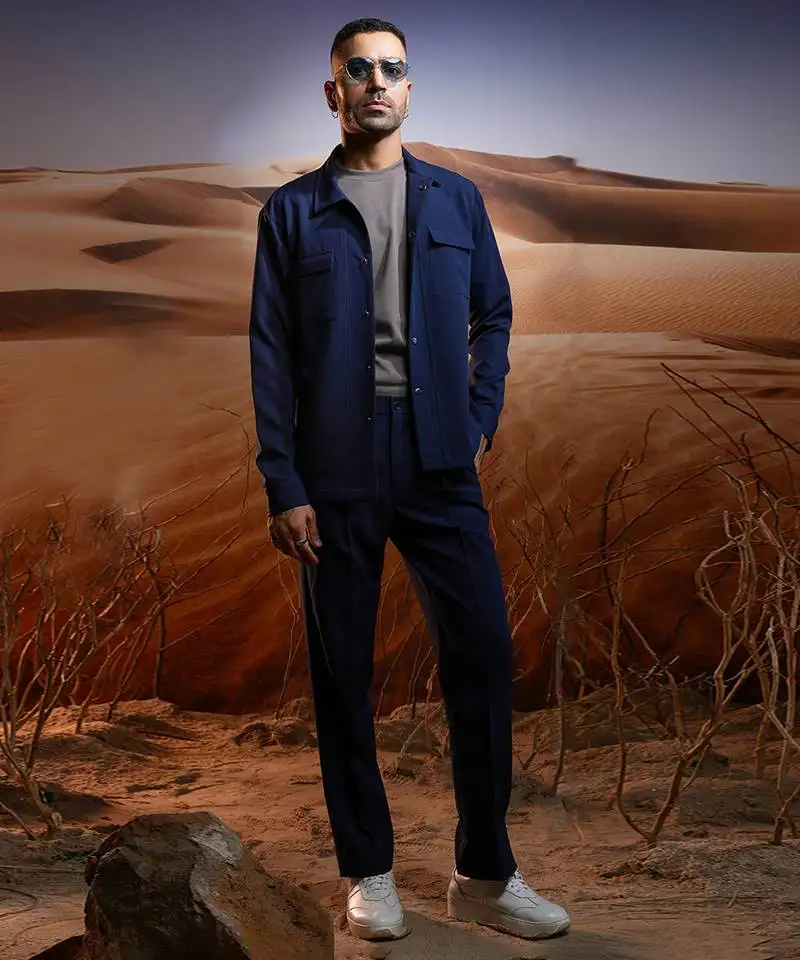 Navy banana crepe co-ord set