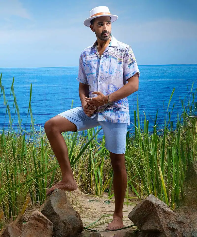 Ibiza breeze linen cuban shirt