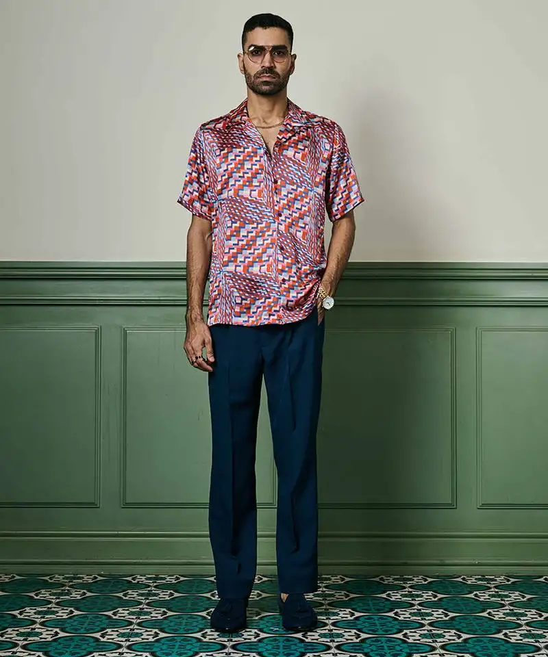 Mirage rhapsody habutai silk shirt