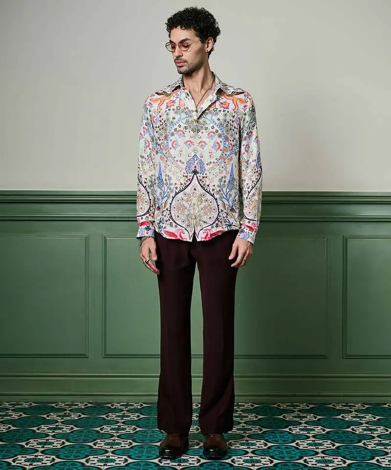 Arcadian dreams habutai silk shirt