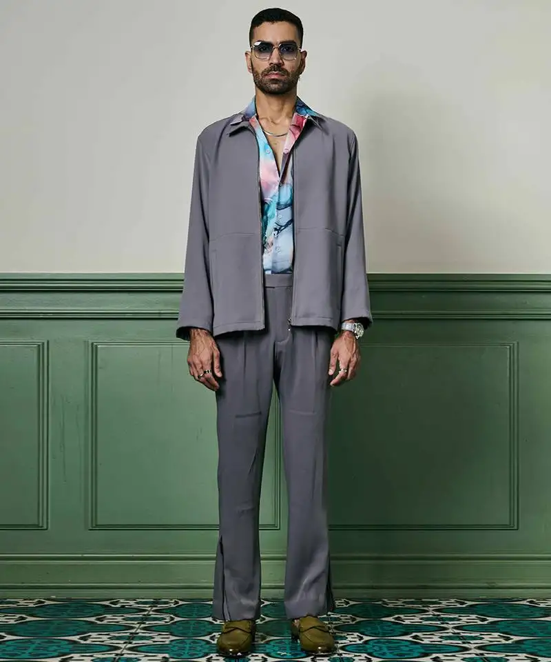 Grey lachka knitted co-ord set