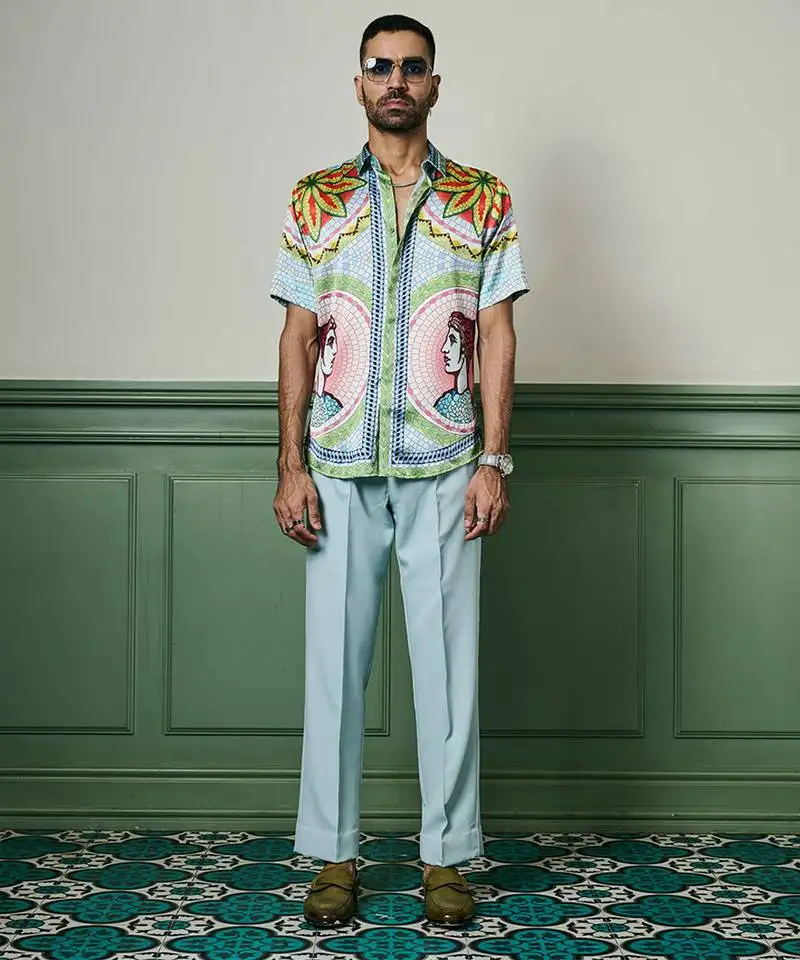 Apollo’s muse habutai silk shirt