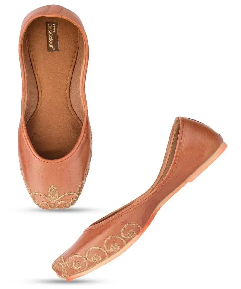 Polish light brown flats