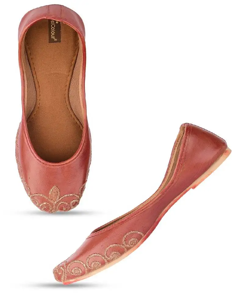 Polish dark brown flats