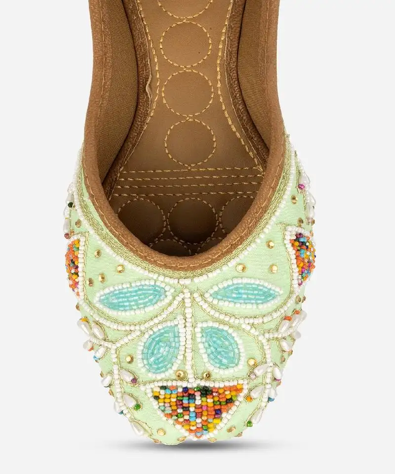 Sea green vase flats