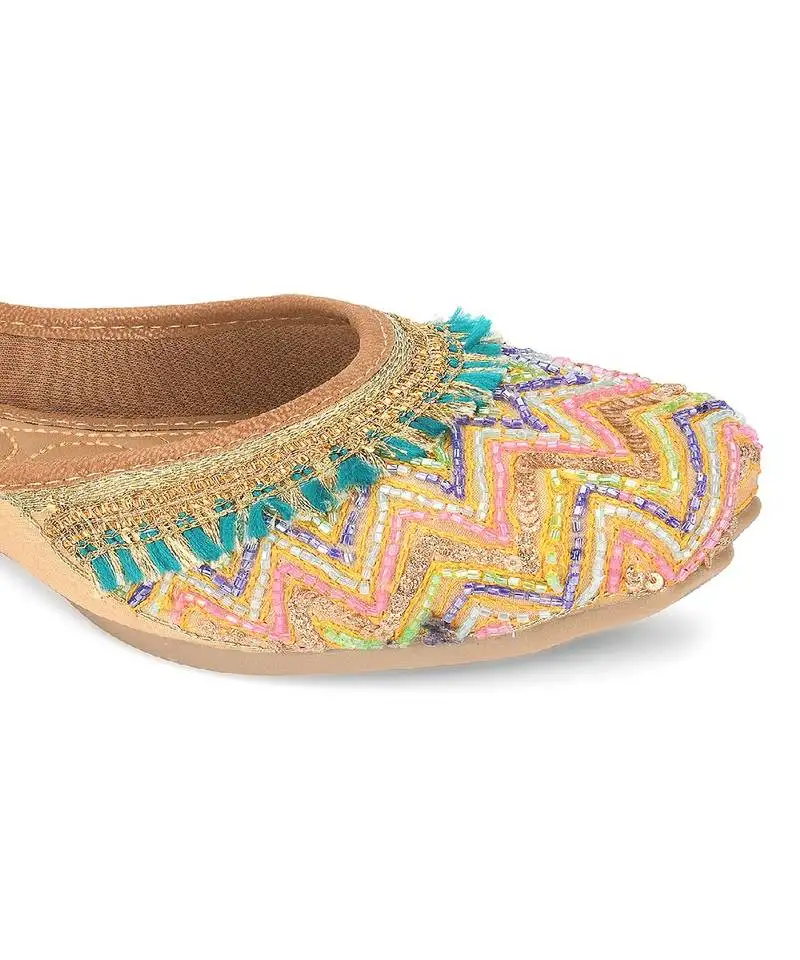 Multicolor zigzag flats
