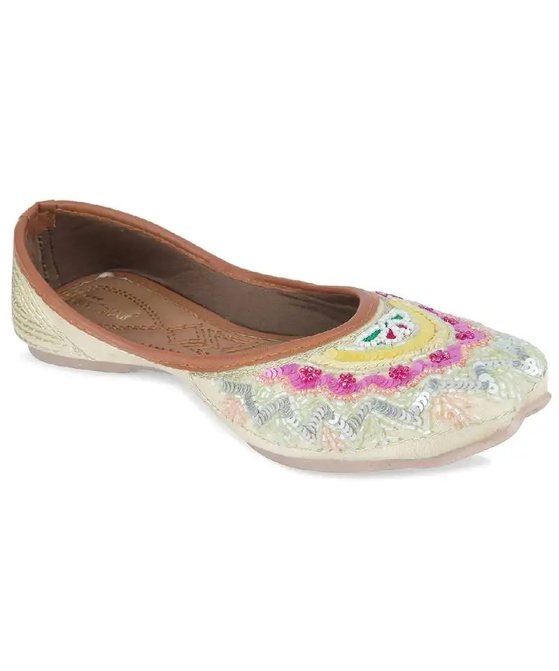 Heavy embroidered flats