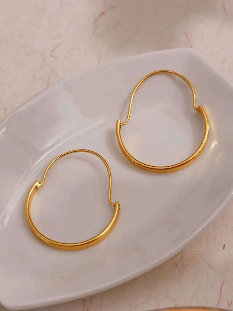 Minimalist half moon hoops