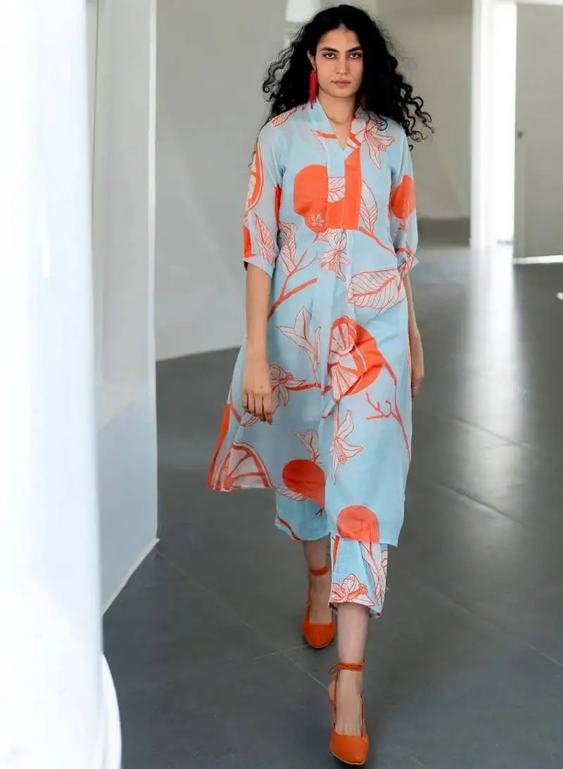 Sky blue color viscose fabric beautiful salwar kameez for party looks