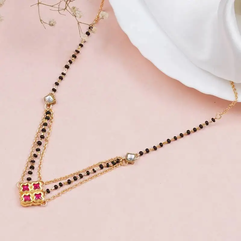 16" - 18.5" quad kundan mangalsutra