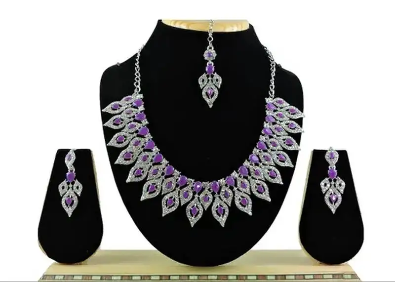 Elegant purple gemstone jewelry set