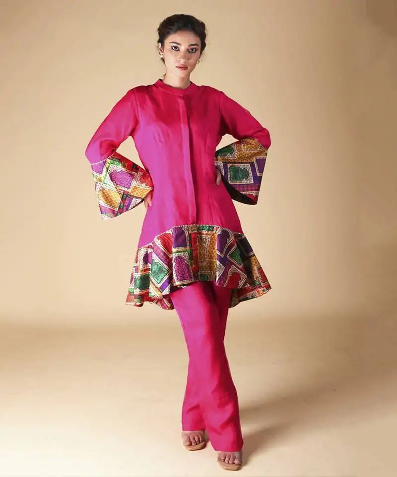 Pink organza coord set