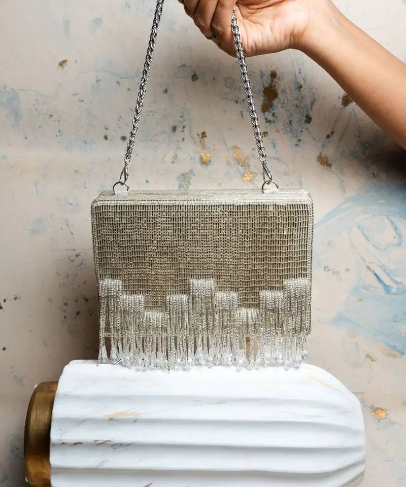 Silver salli en vie kasse silver nayaab by sonia