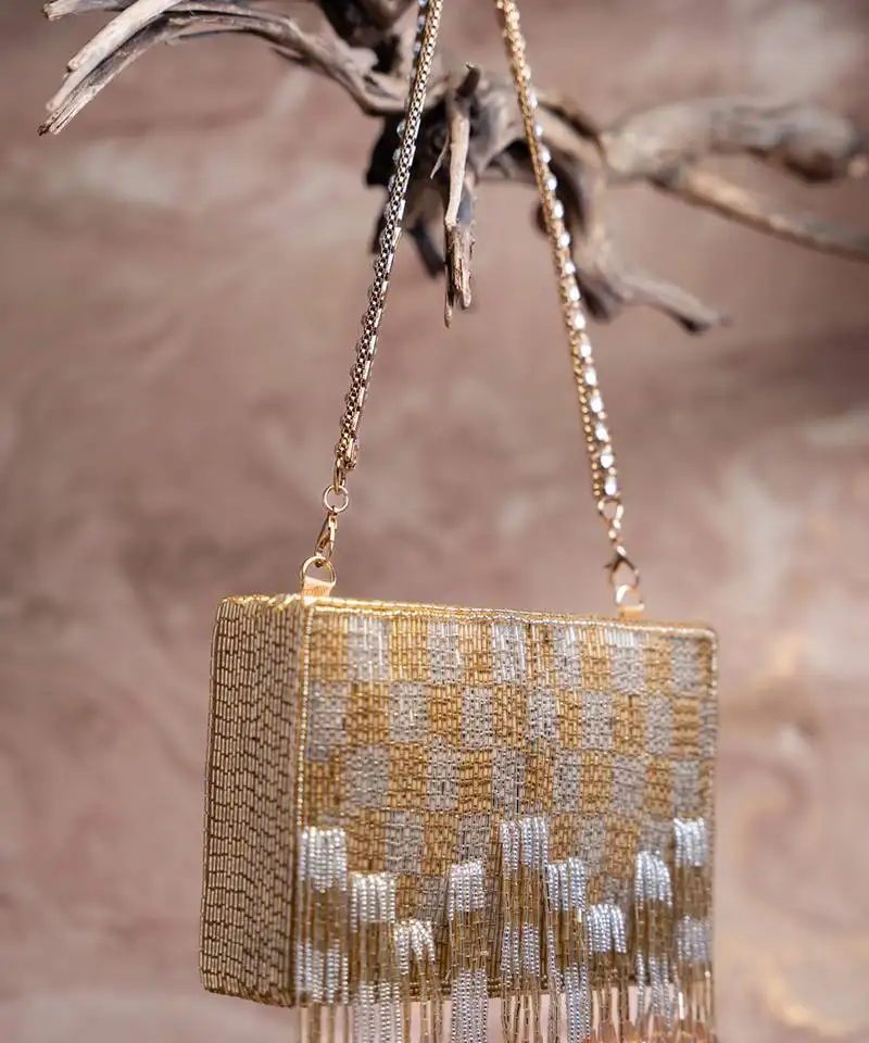 Gold shades of gold kasse nayaab by sonia