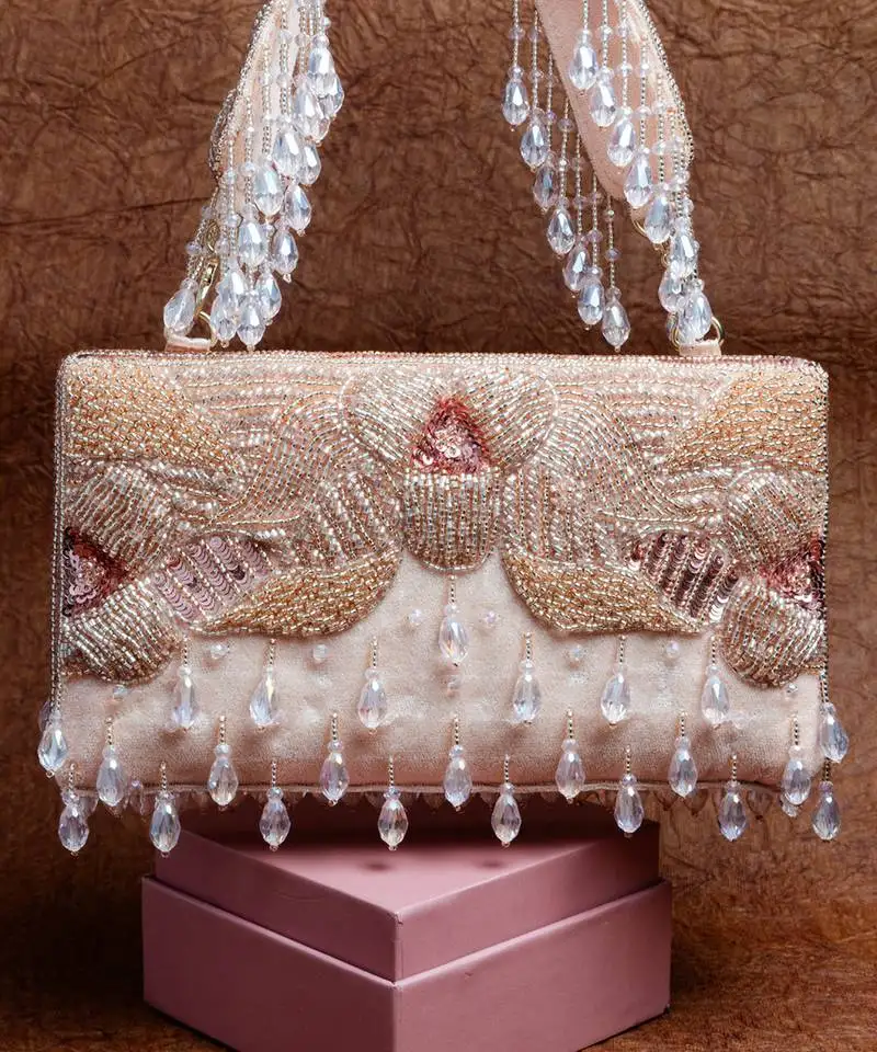 Pink ornate radiance kasse blush rose nayaab by sonia