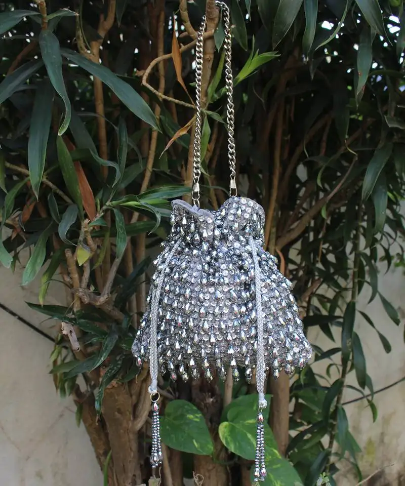 Silver pristine crystalline pewter nayaab by sonia