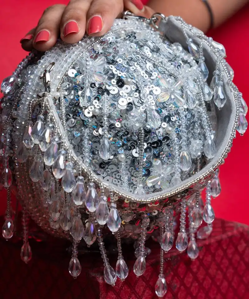 Silver sequin enchantment soccer chic nayaab by sonia