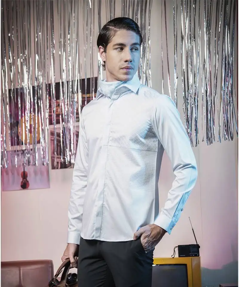 Light blue plain cotton men's shirt