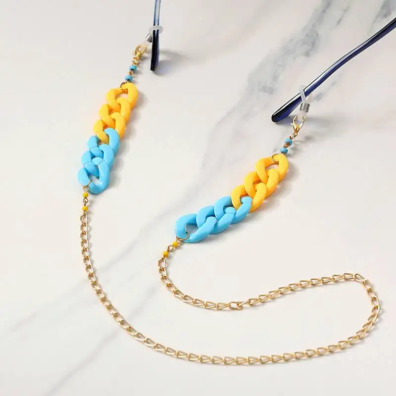 Minion theme blue & yellow spectacles::Air pods chain