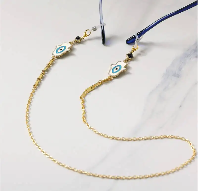 Hamsa evil eye spectacles::Air pods chain