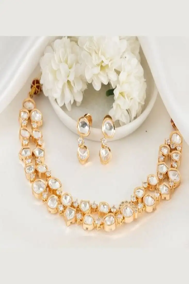Aasia double layered kundan necklace