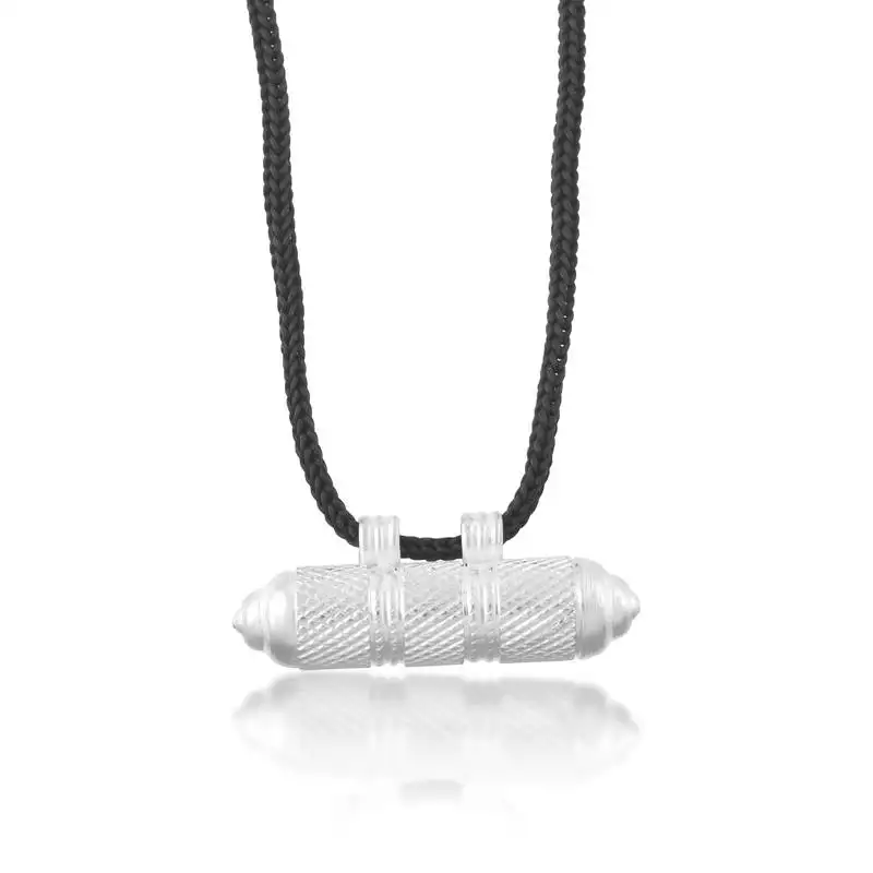 Brass silver plated tabiz taveej amulet lucky charm evil protection pendant unisex, all ages