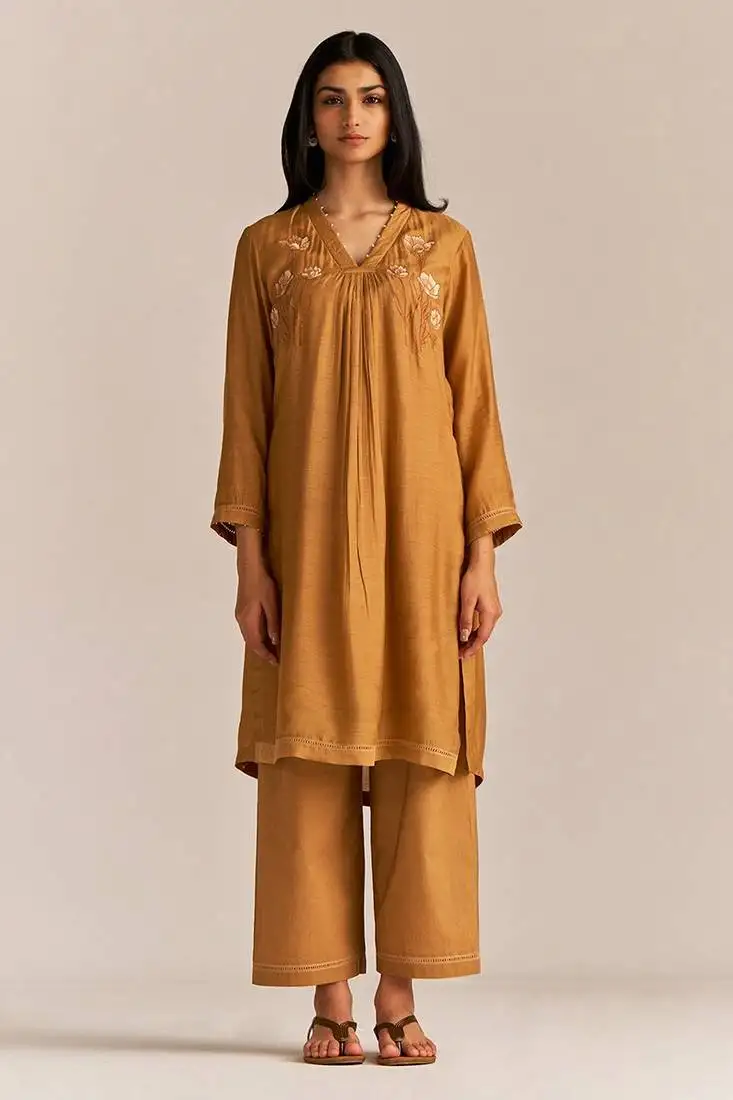 Cinnamon embroidered co-ord set