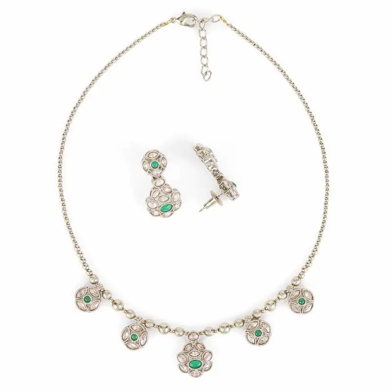 Elegant golden boll flower design gold plated matinee for women and girls