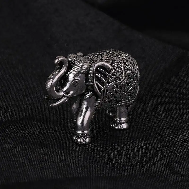 Elephant silver gold plated idol::Murti home and office decorative gifting