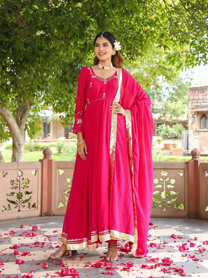 Rani-pink-zardozi-work-georgette-anarkali-suit-set