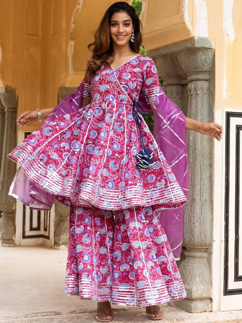 Kareena-hand-block-sharara-set-with-gota-work