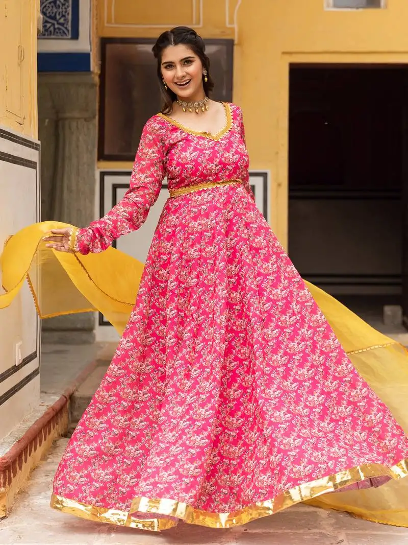 Lavanya-floral-printed-pink-anarkali-suit-set