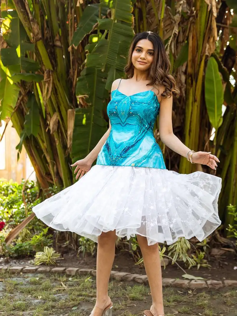 Daisy-blue-top-with-white-embroidered-skirt-dress