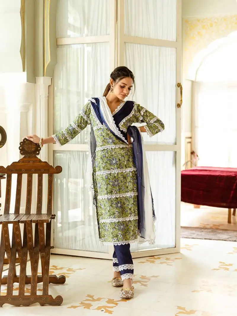 Summer-floral-hand-block-pure-cotton-suit-set