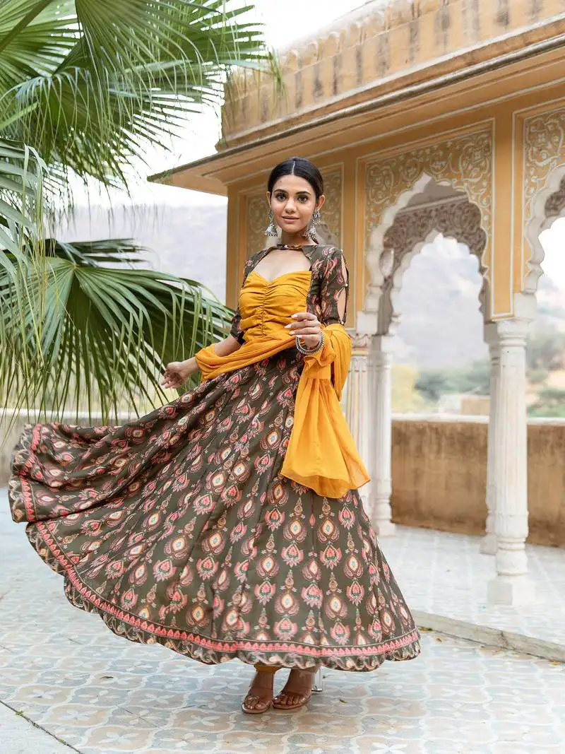 Mohini-maslin-printed-green-anarkali-suit-set