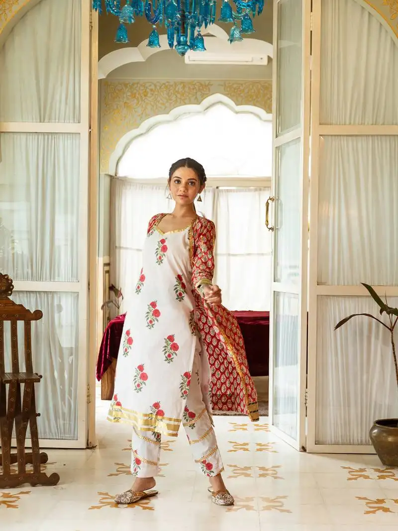 Karishma-pure-cotton-hand-block-straight-suit-set-with-jacket
