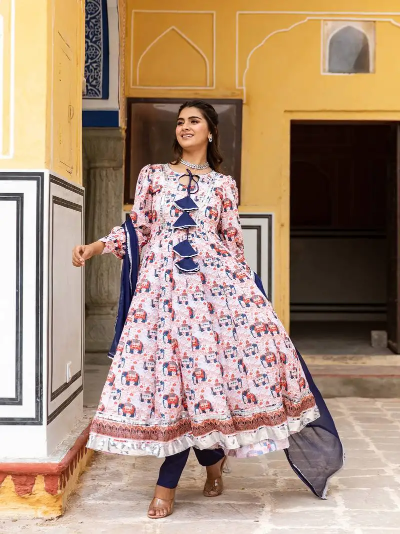 Maslin-print-gota-work-anarkali-suit-set