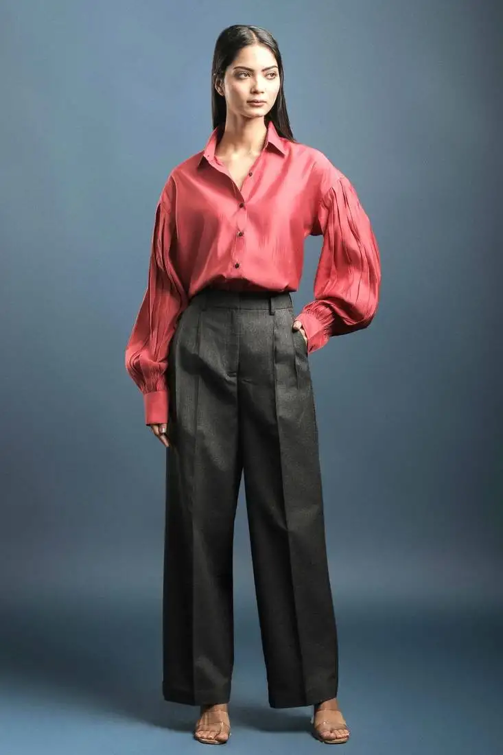 Coral rose pink classy shirt
