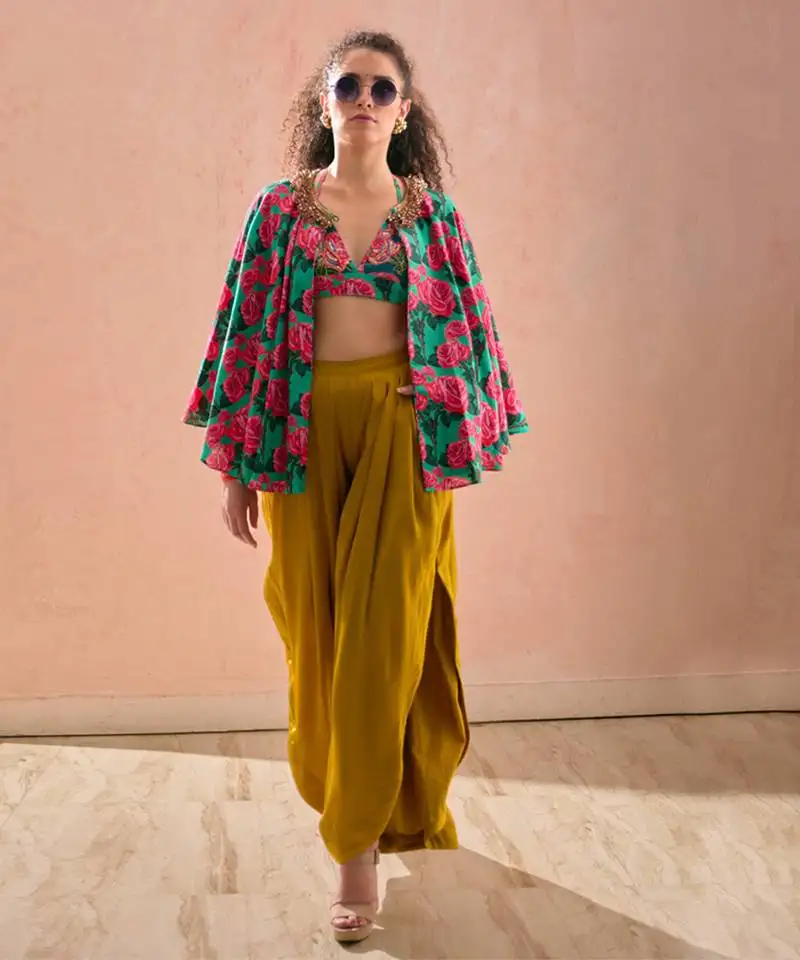 Multicolor rayon cotton floral printed co ord set