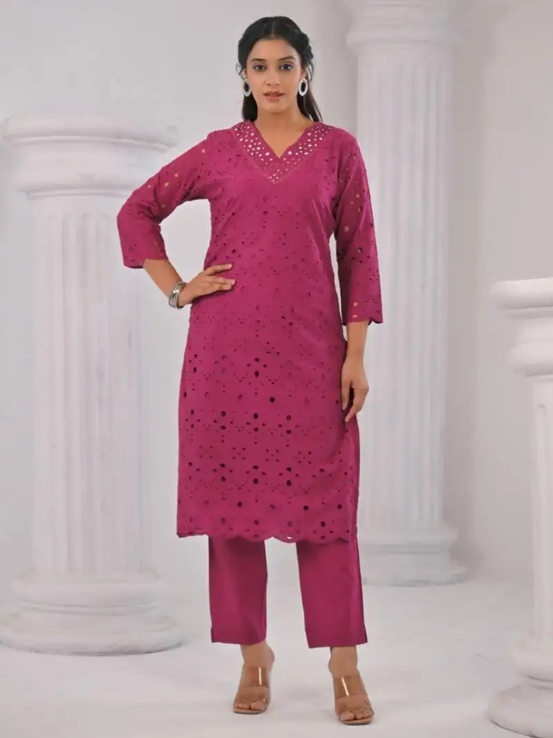 Pink cotton raya angel co ord sets