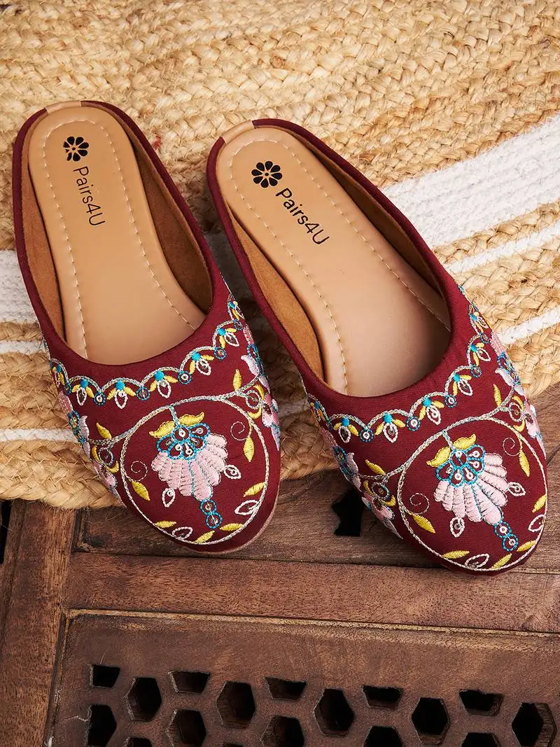 Pairs4u women's mojari ethnic punjabi juttis fancy bellies comfortable sole for womens & girls