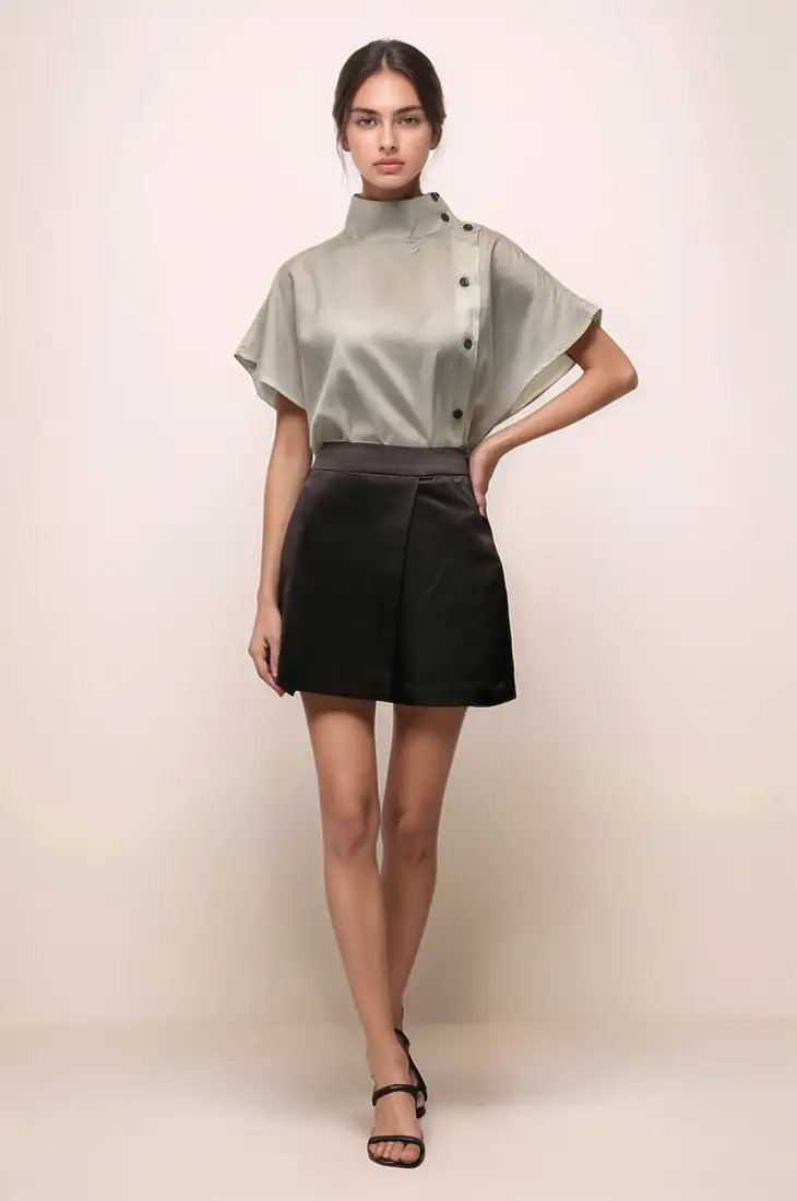 Sky organza embroidered unstitched dress material