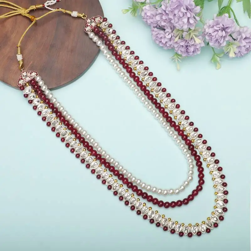 Layered moti necklace