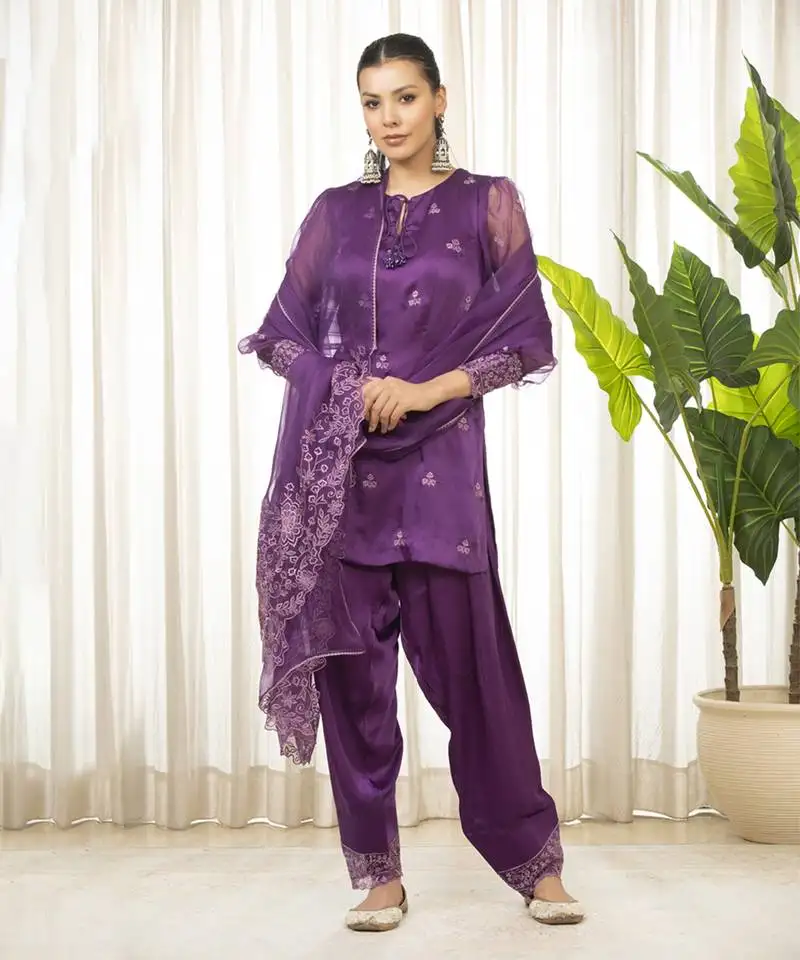Purple kurta set
