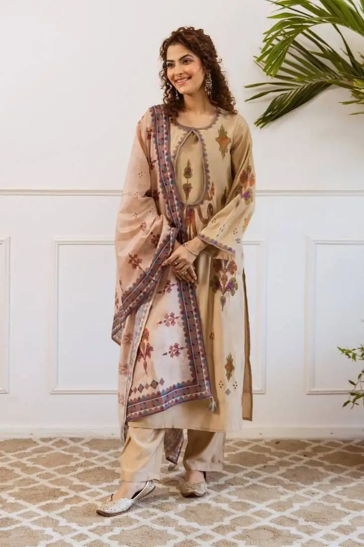 Bakul tan premium cotton suit set