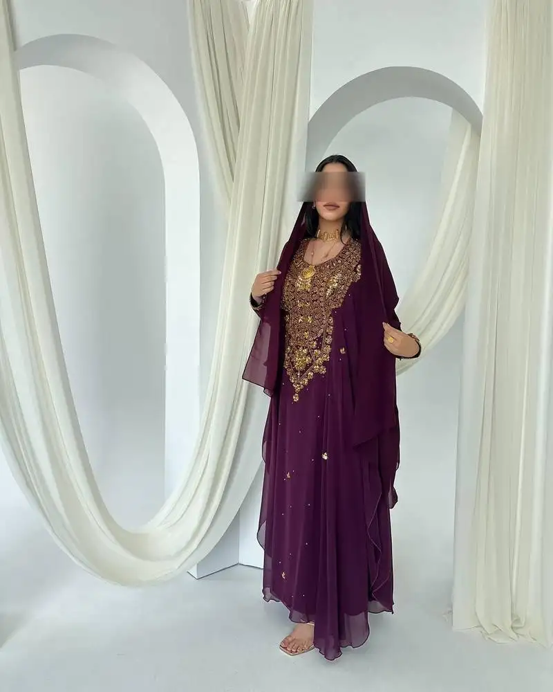 wine moroccan dubai kaftans farasha abaya dress very fancy long gown