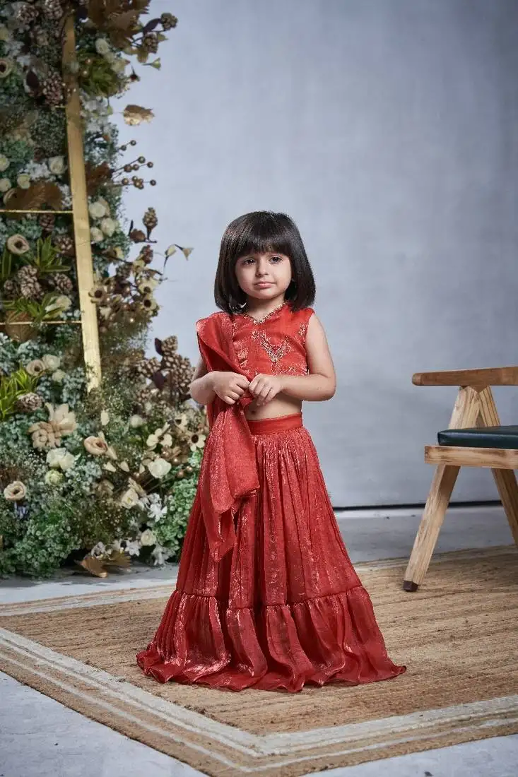 Rust hand embroidered