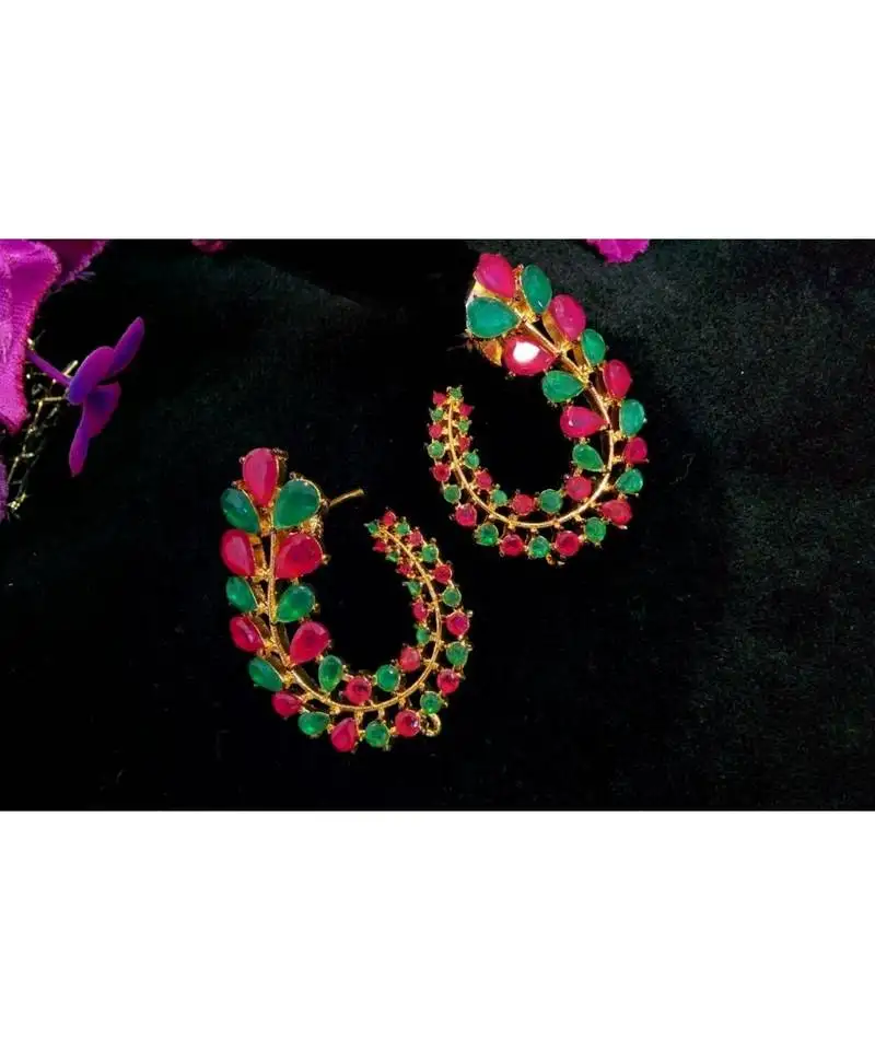 Beautiful designer multicolour stones studs