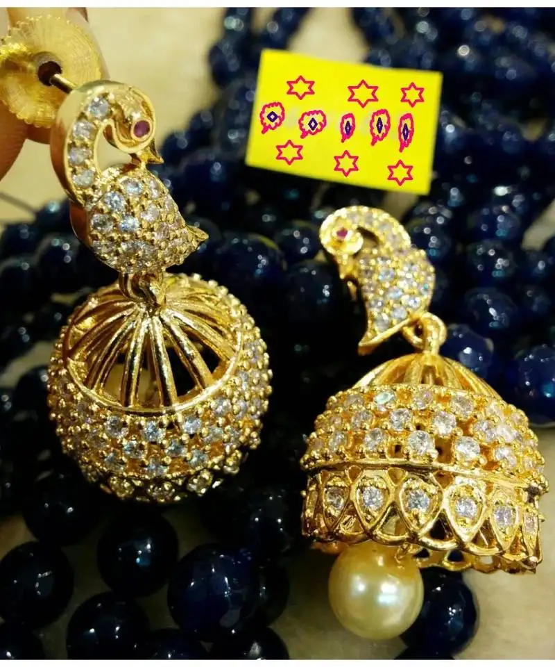 Gorgeous peacock earrings