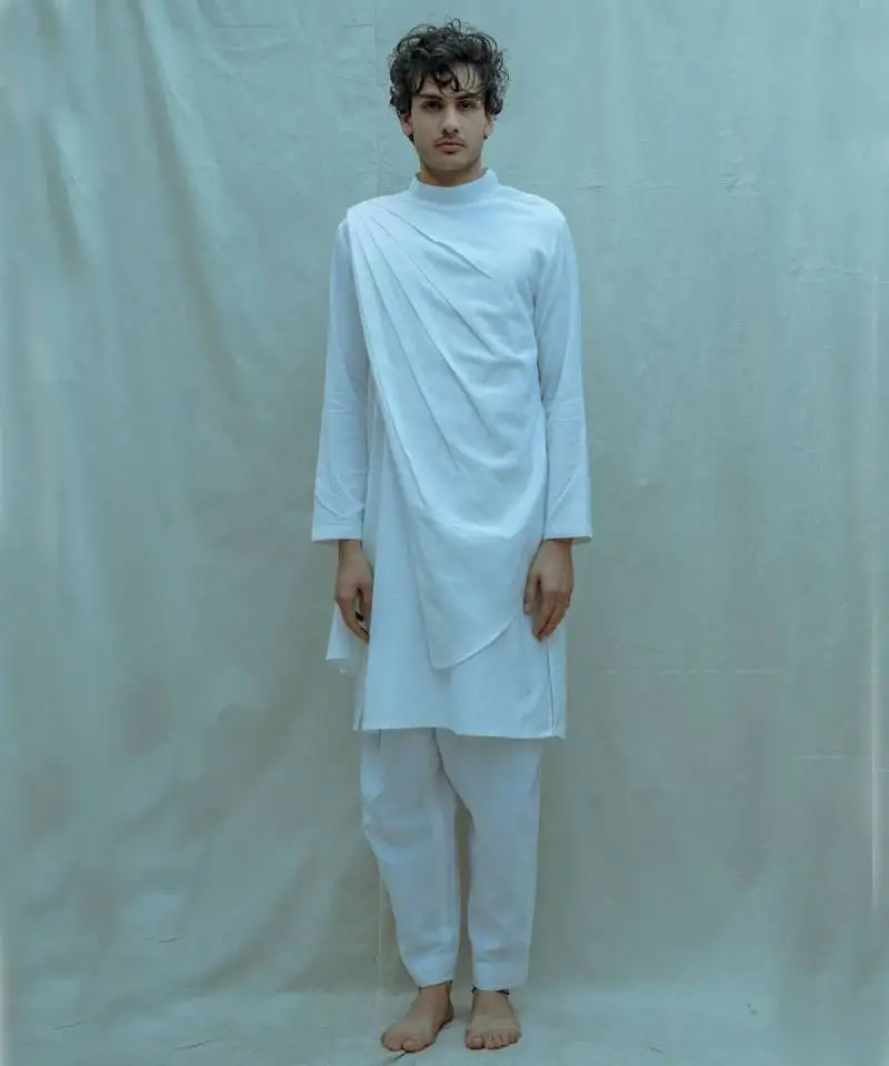 White kurta and pants